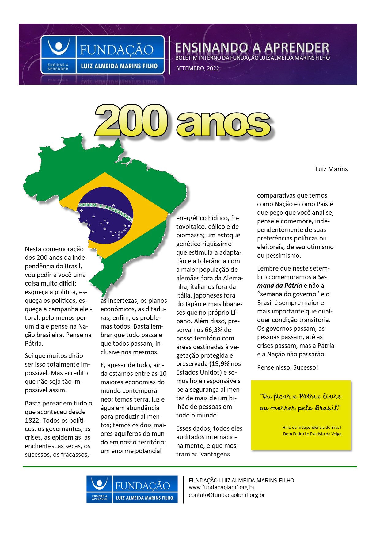 2022 09 BEA 200 anos da Independência do Brasil